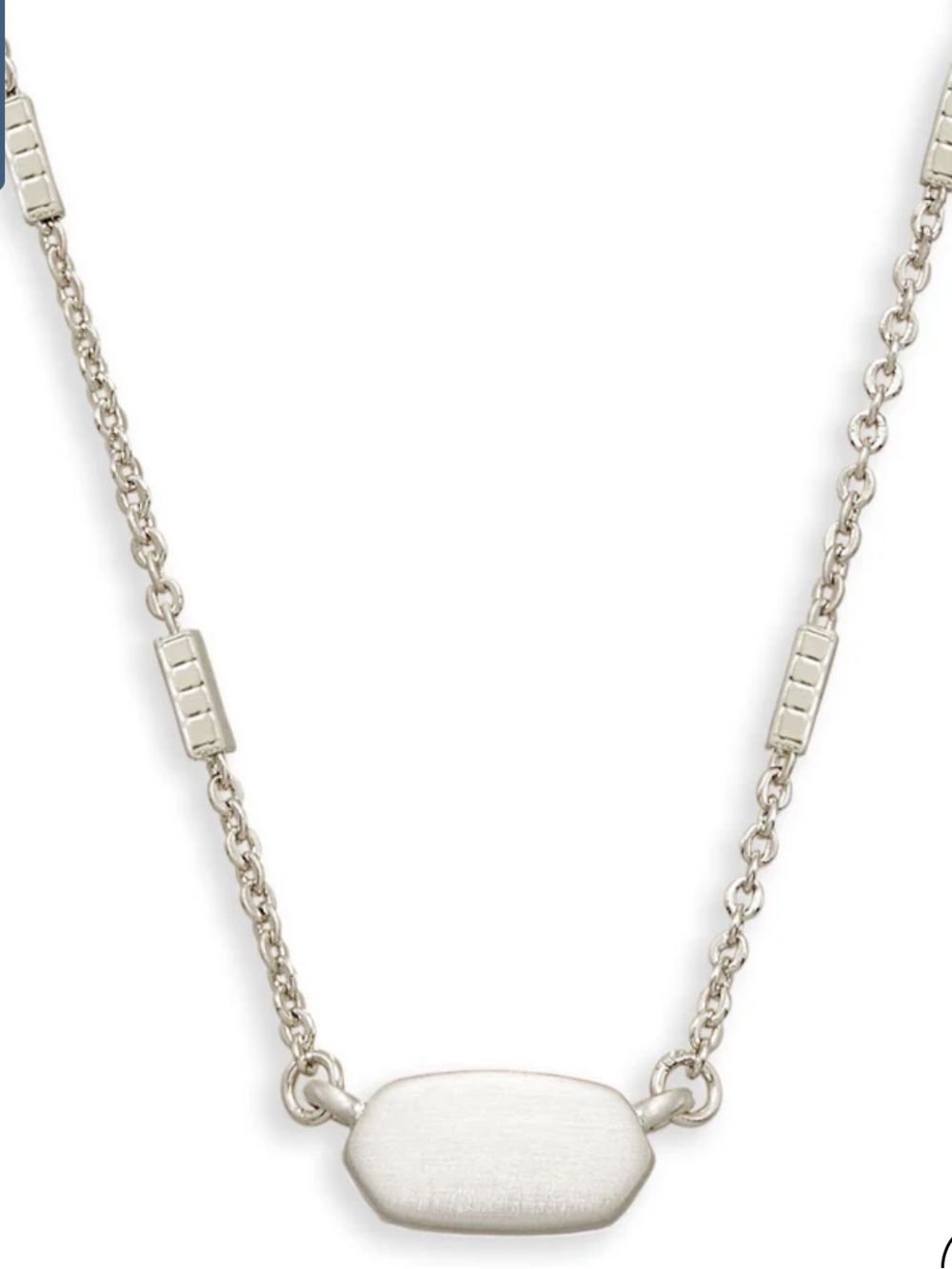 Kendra Scott Bright Silver metal Fern necklace